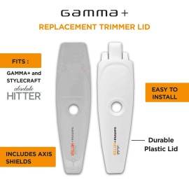 GAMMA+ Replacement Absolute Hitter Hair Trimmer Model Lids - Clear and Matte White GAMMA+ Replacement Absolute Hitter Hair Trimmer Model Lids - Clear and Matte White
