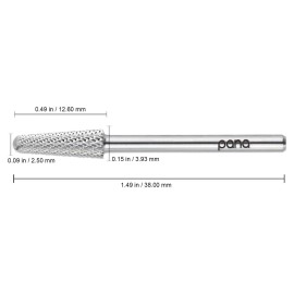 USA PANA Professional 3/32 Shank Size - Cone Shape Carbide Bit - Nail Drill Bit for Manicure Pedicure Tools Dremel Machine - Gold, Silver (Fine, Silver) USA PANA Professional 3/32 Shank Size - Cone Shape Carbide Bit - Nail Drill Bit for Manicure Pedicure Tools Dremel Machine - Gold, Silver (Fine, Silver)