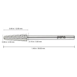 USA PANA Professional 3/32 Shank Size - Cone Shape Carbide Bit - Nail Drill Bit for Manicure Pedicure Tools Dremel Machine - Gold, Silver (Coarse, Silver) USA PANA Professional 3/32 Shank Size - Cone Shape Carbide Bit - Nail Drill Bit for Manicure Pedicure Tools Dremel Machine - Gold, Silver (Coarse, Silver)