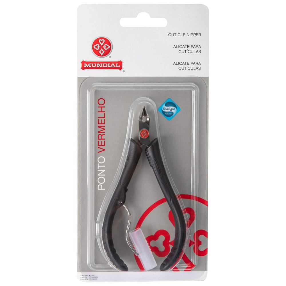 Mundial 171-PR Cuticle Nipper Stainless Steel tip with Ergonomic Black Handles