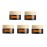 5Pcs 20G/20ML Refillable Round Amber Glass Cream Jars Empty Cosmetic Containers Sample Jars Bottle with Inner Liners and Wood Grain Lid for Storage Cream Lotion Balm etc