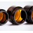 5Pcs 20G/20ML Refillable Round Amber Glass Cream Jars Empty Cosmetic Containers Sample Jars Bottle with Inner Liners and Wood Grain Lid for Storage Cream Lotion Balm etc