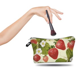 Cosmetic Pouch for Women, Waterproof Makeup Bags Roomy Toiletry Pouch Portable Washing Bag Adorable Travel Accessories Gifts (Strawberry) Cosmetic Pouch for Women, Waterproof Makeup Bags Roomy Toiletry Pouch Portable Washing Bag Adorable Travel Accessories Gifts (Strawberry)