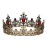 SWEETV Jeweled Baroque Queen Crown - Rhinestone Wedding Tiaras and Crowns for Women, Black Costume Party Hair Accessories with Ruby, Victoria