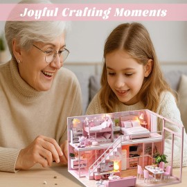 Flever Dollhouse Miniature DIY House Kit Creative Room with Furniture for Romantic Artwork Gift (Meeting Your Sweet)