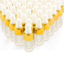 Easeen 50 Pcs Sample Dropper Bottles, 3ml Clear Mini Dropper Bottles with 2 Pcs Plastic Droppers for Traveling Essential Oils DIY Cosmetic Liquid Sample Perfume Easeen 50 Pcs Sample Dropper Bottles, 3ml Clear Mini Dropper Bottles with 2 Pcs Plastic Droppers for Traveling Essential Oils DIY Cosmetic Liquid Sample Perfume