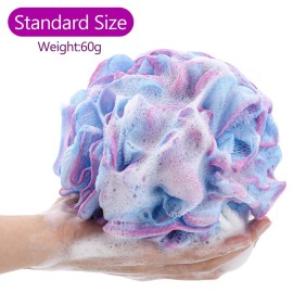 BTYMS 4 Pieces Bath Sponge Shower Loofahs 60g Mesh Pouf Bath Puffs Shower Scrunchies Bath Poufs for Shower BTYMS 4 Pieces Bath Sponge Shower Loofahs 60g Mesh Pouf Bath Puffs Shower Scrunchies Bath Poufs for Shower