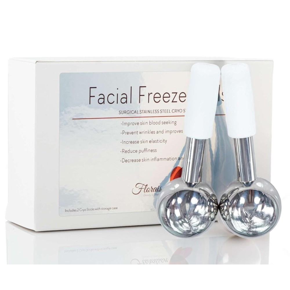 Floraison Unbreakable Stainless Steel Magic Cooling Beauty Facial Sticks for Face, Neck & Body Cryo Sticks & Cold Roller for face Puffiness & Wrinkles, Wine-Chilling Wands