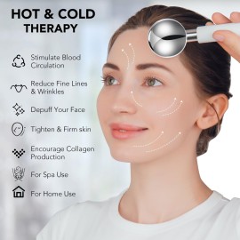 Floraison Unbreakable Stainless Steel Magic Cooling Beauty Facial Sticks for Face, Neck & Body Cryo Sticks & Cold Roller for face Puffiness & Wrinkles, Wine-Chilling Wands