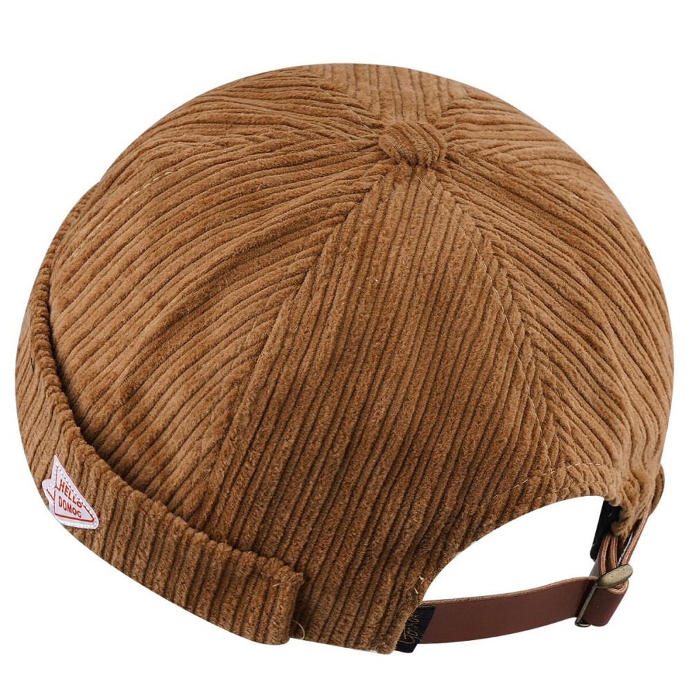 CLAPE Brimless Beanie Hat Corduroy Watch Cap Rolled Cuff Docker Cap Leon Skull Harbour Hat Unisex