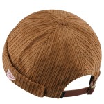 CLAPE Brimless Beanie Hat Corduroy Watch Cap Rolled Cuff Docker Cap Leon Skull Harbour Hat Unisex