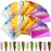 Maitys 40 Pieces Glass Paper Nail Design Sticker Decal Iridescent Shinning Reflective Mirror Design Broken Glass Nail Stickers 20 Colors