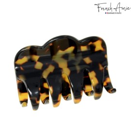 French Amie Crown Wave Small 2 1/2 Celluloid Handmade Non Slip Hair Claw Clip for Women, Made in France (Yellow Tokyo) French Amie Crown Wave Small 2 1/2 Celluloid Handmade Non Slip Hair Claw Clip for Women, Made in France (Yellow Tokyo)