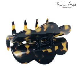 French Amie Crown Wave Small 2 1/2 Celluloid Handmade Non Slip Hair Claw Clip for Women, Made in France (Yellow Tokyo) French Amie Crown Wave Small 2 1/2 Celluloid Handmade Non Slip Hair Claw Clip for Women, Made in France (Yellow Tokyo)