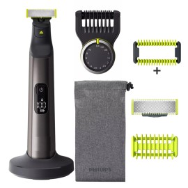 Philips Norelco OneBlade Pro Kit, Hybrid Electric Trimmer and Shaver with Charging Stand and Precision Comb, QP6550 + OneBlade Body Kit, 3 Pieces, QP610 Philips Norelco OneBlade Pro Kit, Hybrid Electric Trimmer and Shaver with Charging Stand and Precision Comb, QP6550 + OneBlade Body Kit, 3 Pieces, QP610