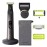 Philips Norelco OneBlade Pro Kit, Hybrid Electric Trimmer and Shaver with Charging Stand and Precision Comb, QP6550 + OneBlade Body Kit, 3 Pieces, QP610
