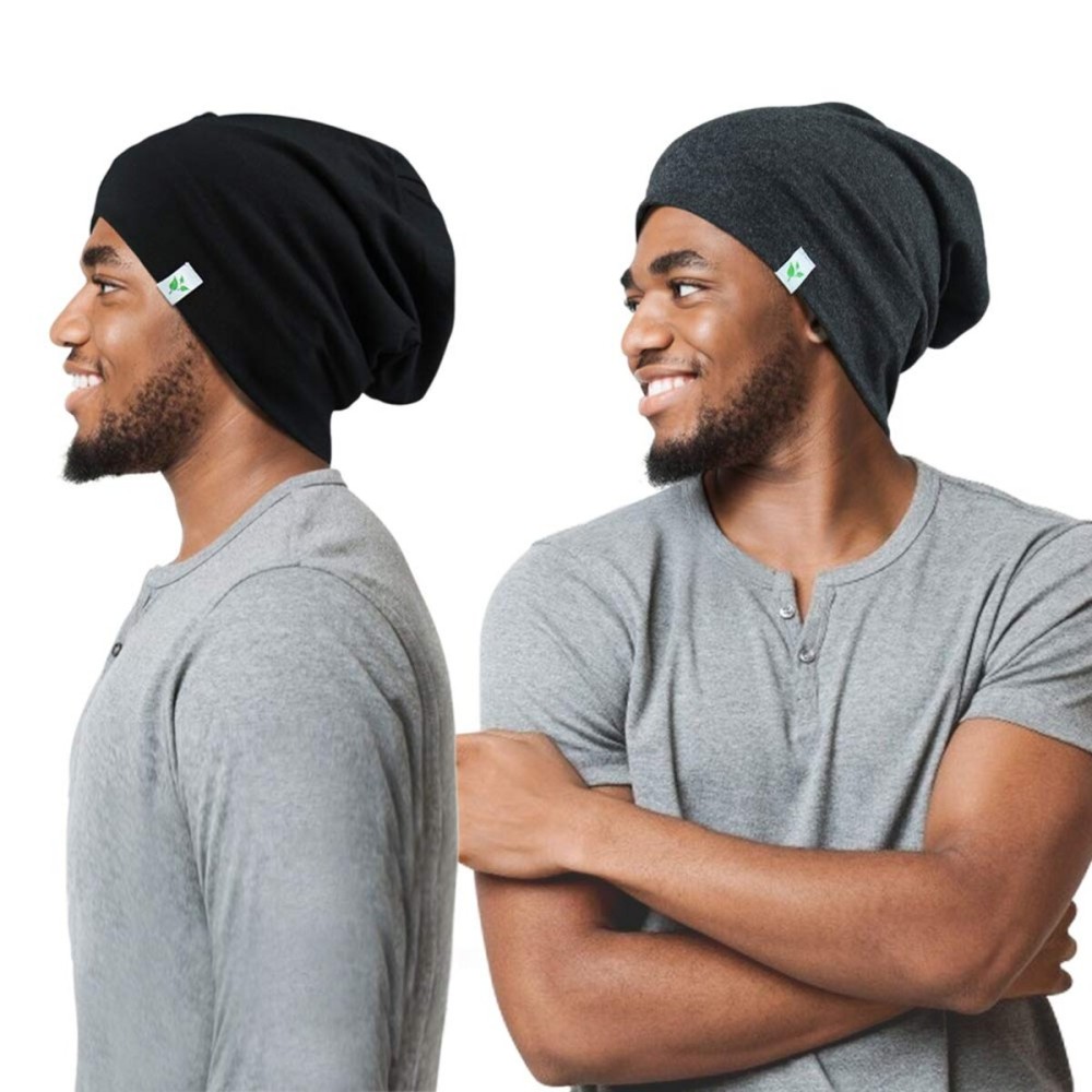 Satin Lined Sleep Cap for Men with Curly Hair Dreadlocks