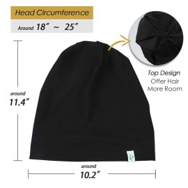 Satin Lined Sleep Cap for Men with Curly Hair Dreadlocks