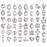 48PCS 3D Luxury Nail Art Rhinestones Nail Diamonds Glass Crystal AB Metal Gems Jewels Stones for DIY Nail Art Work Design Decoration Craft Jewelry Making
