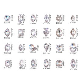 48PCS 3D Luxury Nail Art Rhinestones Nail Diamonds Glass Crystal AB Metal Gems Jewels Stones for DIY Nail Art Work Design Decoration Craft Jewelry Making 48PCS 3D Luxury Nail Art Rhinestones Nail Diamonds Glass Crystal AB Metal Gems Jewels Stones for DIY Nail Art Work Design Decoration Craft Jewelry Making