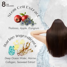 8 THE THALASSO Natural Hair Conditioner for Normal to Oily Hair Women & Men, Moisturizing Hair Care with Organic Stem Cell & Deep Sea Water from Japan, Silicone & Sulfate Free, SMOOTH, 16.06 Fl Oz