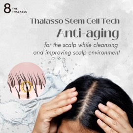 8 THE THALASSO Natural Hair Conditioner for Normal to Oily Hair Women & Men, Moisturizing Hair Care with Organic Stem Cell & Deep Sea Water from Japan, Silicone & Sulfate Free, SMOOTH, 16.06 Fl Oz