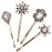 4PCS Vintage Rhinestone Pearl Bobby Pins Decorative Hair Slides Clips Accessories Women