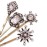 4PCS Vintage Rhinestone Pearl Bobby Pins Decorative Hair Slides Clips Accessories Women