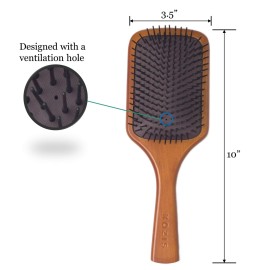 KOZIS Wooden Paddle Hair Brush (Large)