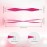 NUOMI 2 Pack Eyebrow Tweezers Double Ends Stainless Steel Tweezers Makeup Tools with Slant/Pointed Tips for Removing Facial Hair, Ingrown Hair, Pink and Black