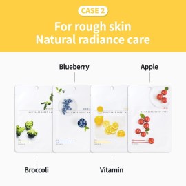 EUNYUL [PACK OF 12] Daily Care Facial Sheet Mask Pack 12 types Korean Skincare Hydrating & Nourishing & Natural Ingredients for All Skin Types