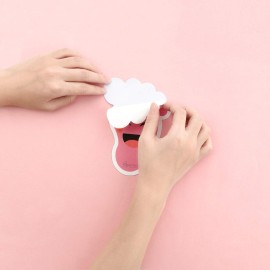 Beautyflier 20 Pairs Self-Adhesive Kids Footprint Stickers Cartoon Guide Floor Decals Social Distance Cute Smile Floor Stickers for Kids Room Party Nursery School Stairs Decor (Pink)