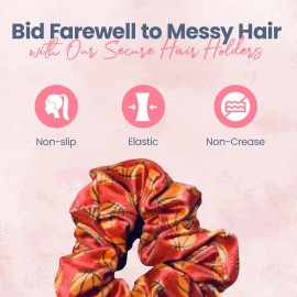 Infinity Collection - Basketball Scrunchies (Red) - No-Crease & Tangle, Premium Velvet Hair Accessories - For All Hair Types - Gifts for Sports Fan