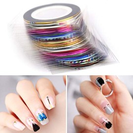 Nail Striping Tape Line 30 Colors Nail Tape Striping Tape Line Nail Art Decoration Stickers Nail Art Decoration Sticker DIY Nail Tip