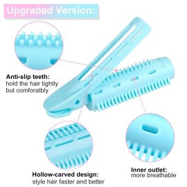 6pcs Volumizing Hair Root Clips, Magicalmai Instant Volume Clip Upgrade Natural Fluffy Volumizer Clips for Women Girls Thin Curly Styling with 2pcs Roller Tools- Pink & Blue 6pcs Volumizing Hair Root Clips, Magicalmai Instant Volume Clip Upgrade Natural Fluffy Volumizer Clips for Women Girls Thin Curly Styling with 2pcs Roller Tools- Pink & Blue