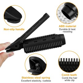 6pcs Volumizing Hair Root Clips, Magicalmai Instant Hair Volume Clip Upgrade Natural Fluffy Hair Volumizer Clips for Women Girls Thin Curly Hair Styling Root Volume with 2pcs Roller Tools- Black 6pcs Volumizing Hair Root Clips, Magicalmai Instant Hair Volume Clip Upgrade Natural Fluffy Hair Volumizer Clips for Women Girls Thin Curly Hair Styling Root Volume with 2pcs Roller Tools- Black