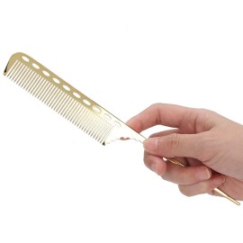 Gold Metal Comb,Tail Pin Tail Comb, Portable Rat Tail Comb Aluminum Pintail Comb Hair Barber Comb Teasing Combs For Men (3 Pack) (Gold) Gold Metal Comb,Tail Pin Tail Comb, Portable Rat Tail Comb Aluminum Pintail Comb Hair Barber Comb Teasing Combs For Men (3 Pack) (Gold)