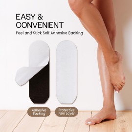 PANA 40 Pieces Large Black Pedi File Refill for Stainless Steel Foot File Sanding Foot Rasp - Easy Strip Peel Pedicure Refill Pads - Grit 100