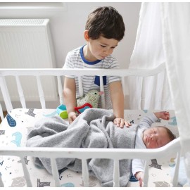 BROLEX Baby Fitted Crib Sheets: Kid Crib Sheets - Set of 2 for Toddler Standard Size Crib Mattress for Boys and Girls - Jersey Knit Crib Bed Sheets Space Planet