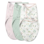 SwaddleMe by Ingenuity Easy Change Baby Swaddle in Size Small/Medium, 0-3 Months, 7-14 Pounds, 3-Pack with Easy Change Zipper - Peekaboo Panda