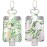 VENTURED LIVING Hand Sanitizer Holder Keychain - Premium Vegan Leather & Leakproof Empty 1 oz Bottles - Mini Travel Keychain Holder for Backpack & Purse (Floral Set of 2)