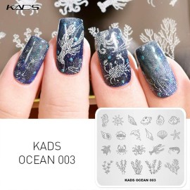 KADS 5Pcs Nail Stamp Plates Set Nails Art Stamping Plate Set Nail Plate Template Image Plate Ocean Series KADS 5Pcs Nail Stamp Plates Set Nails Art Stamping Plate Set Nail Plate Template Image Plate Ocean Series
