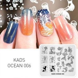 KADS 5Pcs Nail Stamp Plates Set Nails Art Stamping Plate Set Nail Plate Template Image Plate Ocean Series KADS 5Pcs Nail Stamp Plates Set Nails Art Stamping Plate Set Nail Plate Template Image Plate Ocean Series