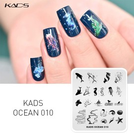 KADS 5Pcs Nail Stamp Plates Set Nails Art Stamping Plate Set Nail Plate Template Image Plate Ocean Series KADS 5Pcs Nail Stamp Plates Set Nails Art Stamping Plate Set Nail Plate Template Image Plate Ocean Series