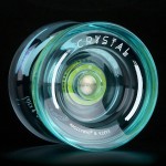 MAGICYOYO K2 Responsive Yoyo - Great for Kids and Beginners with Smooth Spins and Fingerspin Design - with Storage Glove, Bag, and 12 Yo-Yo Strings - Crystal Green