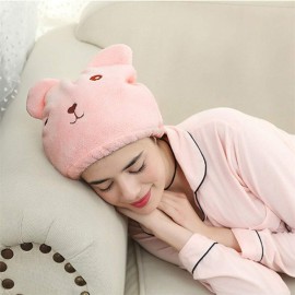 3 PCS Cute Cartoon Bear Microfiber Hair Drying Cap Coral Fleece Absorbent Hair Drying Towel Bath Shower Head Wrap for Women Kids
