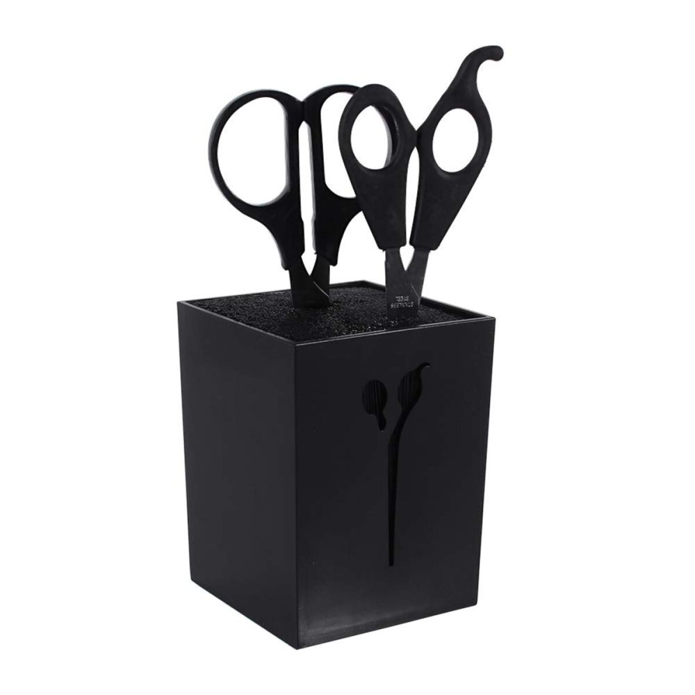 Scissor Holder,Professional Salon Hairdressing Barber Combs Clamps Scissors Holder Stand Tool(Black)