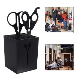Scissor Holder,Professional Salon Hairdressing Barber Combs Clamps Scissors Holder Stand Tool(Black)