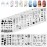 KADS 20pcs Nail Stamp Plates Set - Leaves, Flowers, Animal Nail Art Templates (20 Pcs)