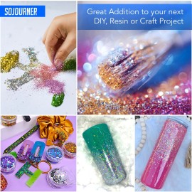 Neon Holographic Body Glitter I 12 Colors + 1 Glitter Glue for Face, Hair, Nail, Eye & Glitter Eyeshadow - Perfect for Halloween Makeup, Raves, Festivals, Resin, Tumblers, Cosmetic & Nail Art